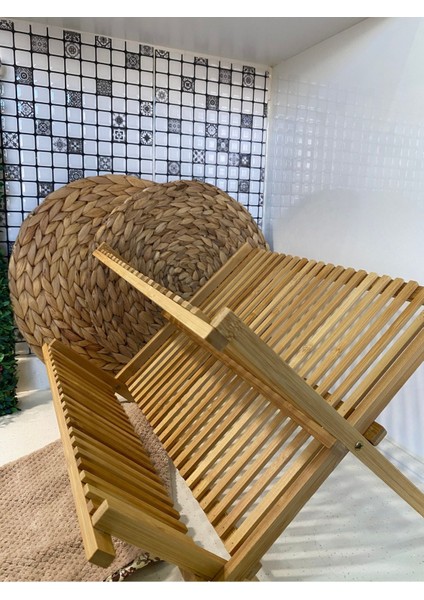Luxury Katlanabilir Bambu Bulaşıklık / Tabaklık / Bulaşık Sepeti 1 Adet modelleri