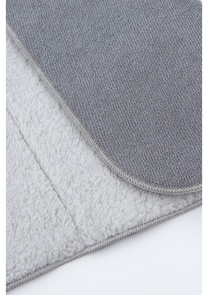Luxury Gri Gri Microwell 3 Prç Set Microfiber Bulaşık Kurutma Matı 3'lü Mutfak Seti Kurulama Bezi Örtüsü S 1 Adet