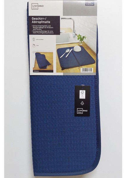 Luxury Bulaşık Matı Lacivert Renk 44 x 36 cm 1 Adet 1 Adet fiyatları