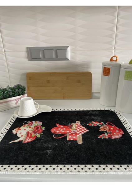 Luxury Bulaşık Kurutma Matı Tezgah Üstü Bulaşık Matı Süper Emici Bulaşıklık 1 Adet