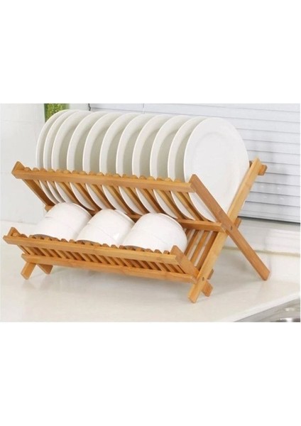 Luxury Bambu Tabaklık ve Bulaşıklık 1 Adet