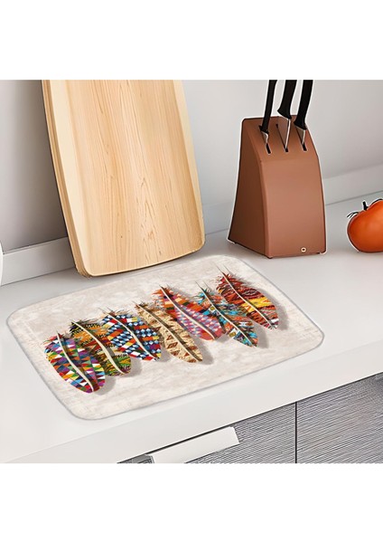 Luxury Yıkanabilir Bulasik Kurutma Mati Kurulama Bezi Kurutma Örtüsü Tezgah Üstü Bulaşıklık 40X50 cm 1 Adet