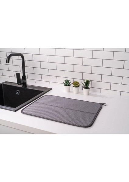 Luxury Bulaşık Matı Süper Emici Bulaşık Kurutma Örtüsü 45X36CM Katlanabilir Bulaşık Matı Antrasit 1 Adet fırsatları