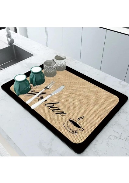 Luxury Sihirli Bulaşık Yıkama Matı | Kurulama Matı 40X50 Bulaşık Kurutma Matı Katlanabilir Tezgah Üstü Ped 1 Adet