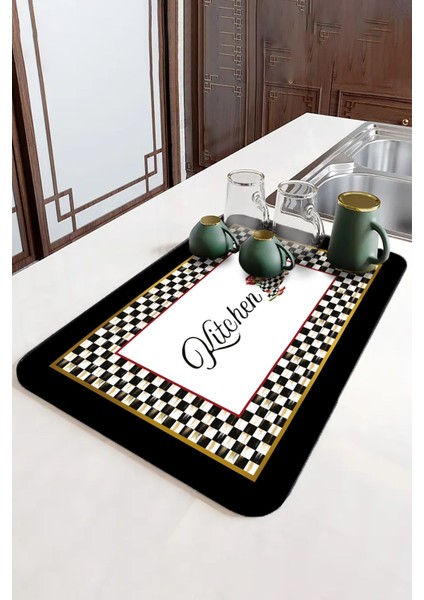 Luxury Yıkanabilir Bulasik Kurutma Mati Kurulama Bezi Kurutma Örtüsü Tezgah Üstü Bulaşıklık 40X50 cm 1 Adet indirimleri