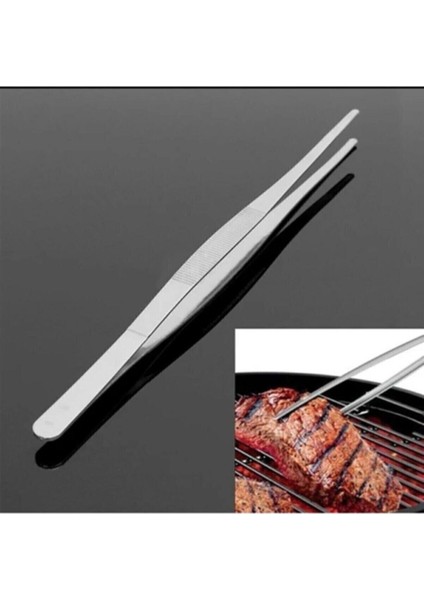 Luxury 30 cm Çelik Mutfak Cımbızı -Çelik Yemek Cımbızı Aşçı Şef Cımbızı 30 cm 1 Adet