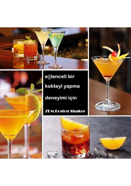 Luxury Boston Shaker 550 - 750ML Paslanmaz Çelik 1 Adet
