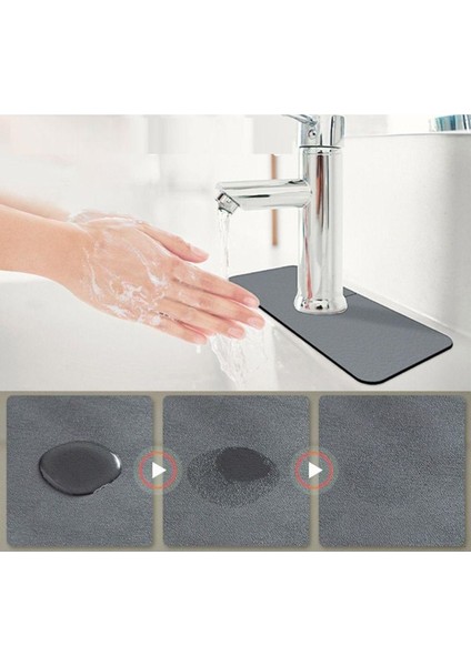 Luxury Su Emici Sihirli Mutfak Banyo Musluk Matı Lavabo Kenar Matı 1 Adet modelleri