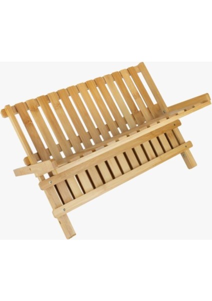 Luxury New Bambu Katlanabilir Tabaklık Bulaşıklık Bulaşık Sepeti Kurutmalık Yeni 1 Adet