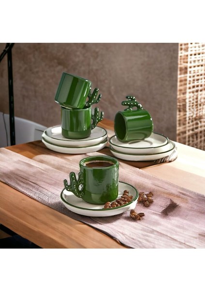 Luxury 6 Kişilik Kaktüs Model Fincan Takımı,kahve Bardağı 1 Adet fiyatları