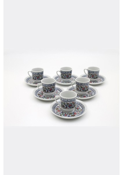 Luxury Çini Desenli Fincan Takımı 6'lı 1 Adet