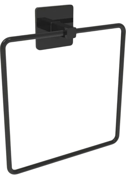Kendiliğinden Yapışkanlı Siyah Paslanmaz Metal Kare Havluluk