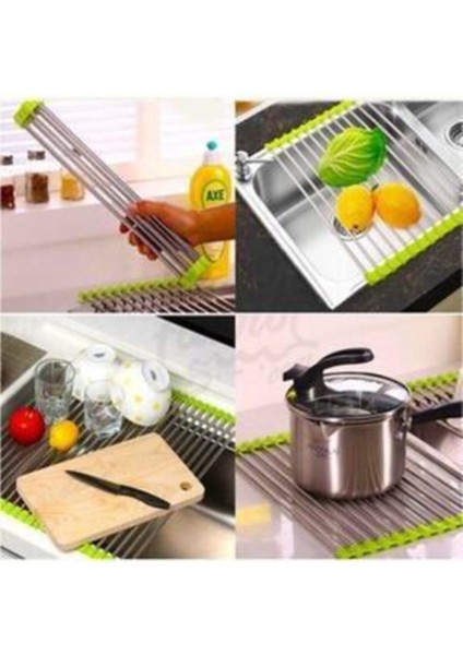 Luxury Mutfak Içi Katlanabilir Kurutmalık Süzgeç 37 x 23 cm Süzgeç Bulaşık Kurutma Düzen Mutfak Gereçleri 1 Adet