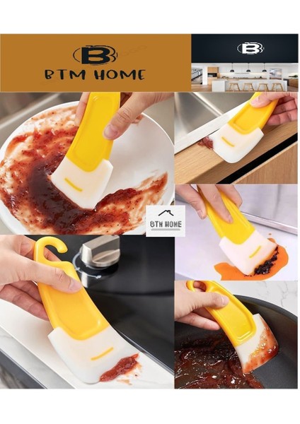 Luxury Silikon Tencere, Tava, Tepsi, Kase, Tabak, Yumuşak ve Dayanıklı Kazıyıcı Aparatı 1 Adet