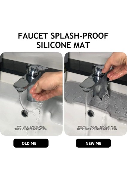 Luxury Su Emici Mat – Musluk Çevresi ve Lavabo Yüzeyi Için Aşınmaya Dayanıklı, Kolay Temizlenebilir Ped 1 Adet