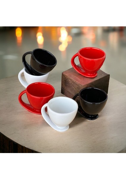 Luxury 6'lı Set Özünde Altlıklı Özel Tasarım Türk Kahvesi Fincanı , Hediyelik Yılbaşı 1 Adet
