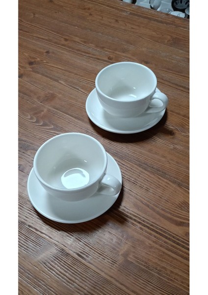 Luxury 4 Parça Rita Serisi Çay & Cappuccino Fincan ve Tabağı 350 cc (RIT05CPFT) 1 Adet modelleri