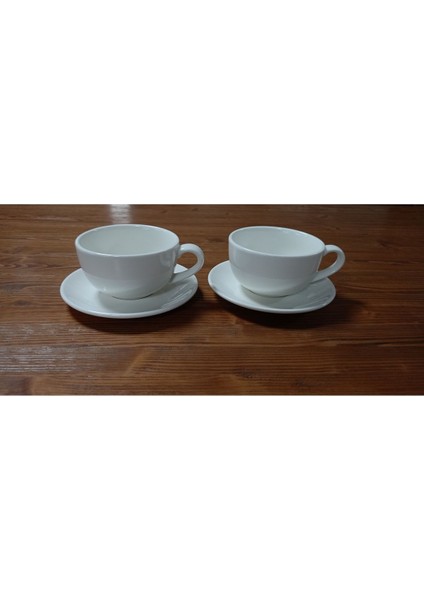 Luxury 4 Parça Rita Serisi Çay & Cappuccino Fincan ve Tabağı 350 cc (RIT05CPFT) 1 Adet fırsatları