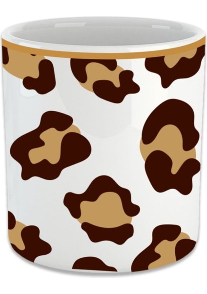 Luxury Leopar Double Fincan Kulpsuz Espresso Double Türk Kahve Fincan Kahve Kupası 1 Adet