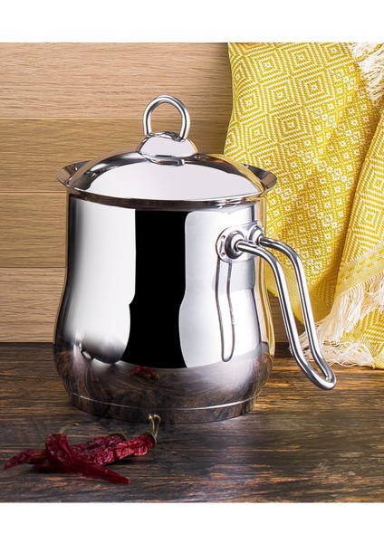 Luxury Gümüş Kuplu Süt Potu 1,5 Litre Çelik 1 Adet