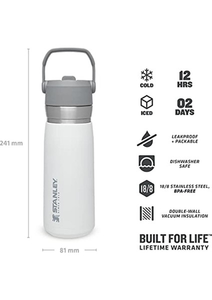 Luxury Go Iceflow Pipetli Paslanmaz Çelik Soğuk Su Termosu 0.65 Lt 1 Adet