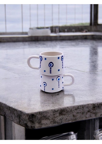 Luxury El Işlemesi Desenler Ile Büyük Boy, 2'li Çay ve Kahve Fincanları,6 Farklı Set Sizler Için... 1 Adet