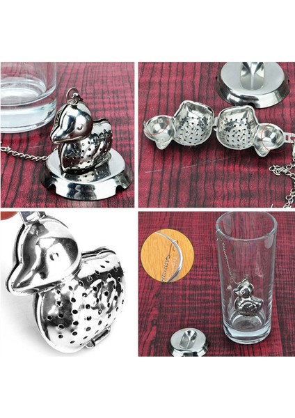 Luxury Bardakta Çay Demleyici Ördek Demlik Çaydanlık French Press Süzgeci Bitki Çayı Demleme Kaşığı 1 Adet modelleri