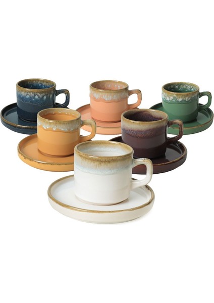 Luxury Shizen Stackable Çay Takımı 12 Parça 6 Kişilik 1 Adet