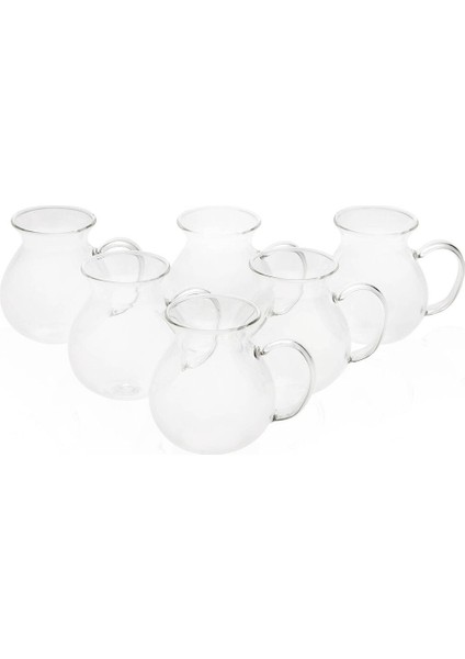 Luxury Keyf-I Ala Borosilikat 6'lı Çay Seti - Şeffaf - 220 ml 1 Adet