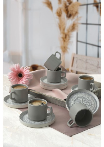 Luxury Stone Çay Takımı 12 Parça 6 Kişilik 21426 1 Adet
