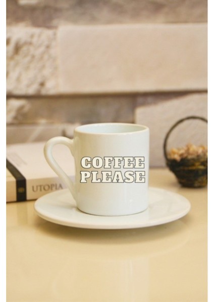 Luxury Coffe Please Tasarımlı Kahve Fincanı 1 Adet