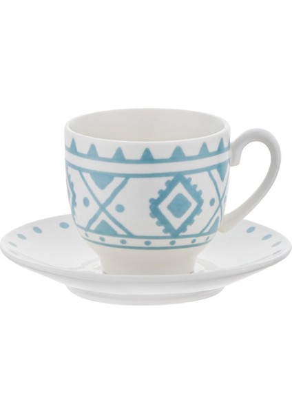 Luxury Ethnic Azur New Bone 2 Kişilik Kahve Fincan Takımı 90 ml Mavi 1 Adet