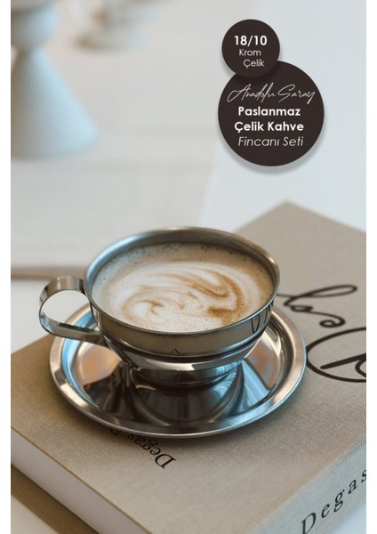 Luxury Paslanmaz Krom Çelik Kahve Fincanı Seti Espresso Kahve Fincan Seti Kahve Sunum Bardağı 250ML 1 Adet 1 Adet