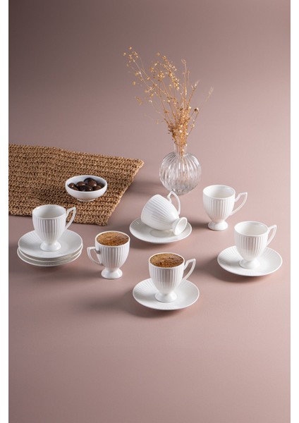 Luxury Mahir 6 Kişilik Kahve Fincan Takımı 1 Adet