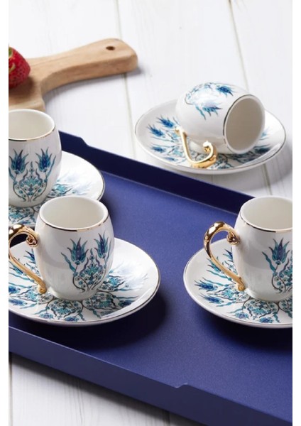 Luxury Iznik 6 Kişilik Kahve Fincan Takımı 80 ml 1 Adet