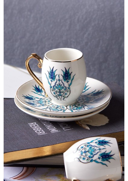 Luxury Iznik 6 Kişilik Kahve Fincan Takımı 80 ml 1 Adet fırsatları