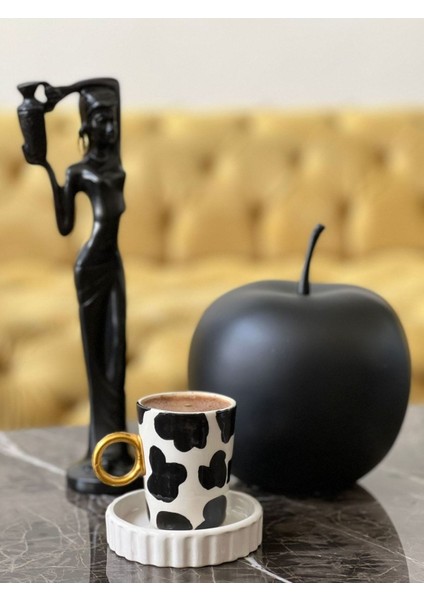 Luxury Altın Kulp Damalı Fincan 1 Adet
