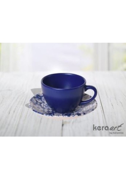 Luxury Çay- Nescafe Fincanı 12 Parça Renkli Mat Mavi 1 Adet