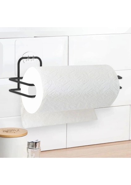 Kendiliğinden Yapışkanlı Krom Paslanmaz Metal Havlu Kağıtlık Aparatı