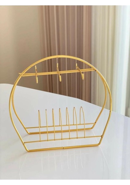 Luxury Altın Rengi Fincanlık Gold Fincan Standı 6lı Sunum Gold Fincan Standı 1 Adet fırsatları