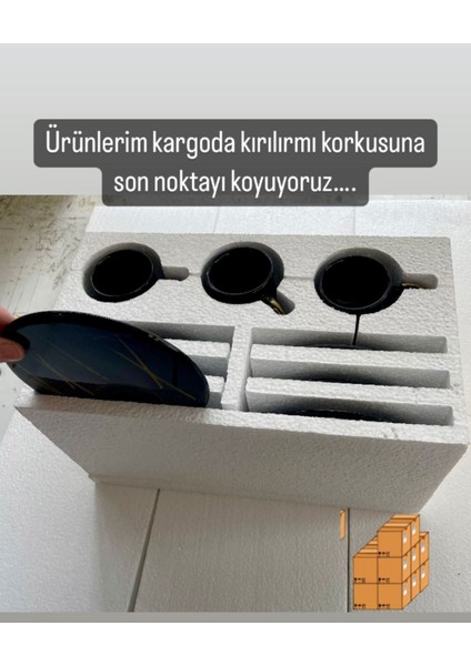 Luxury Fincan Takımı 12 Parça Dik Kenar Gold Desenli 1 Adet modelleri
