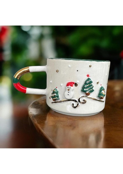 Luxury Noel Hediye Elyapımı Seramik Kupa 1 Adet modelleri
