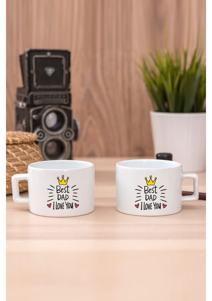 Luxury Best Dad Ikili Çay Fincanı 1 Adet