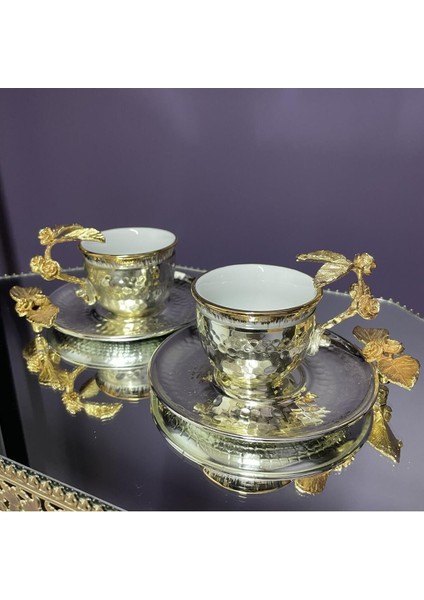 Luxury Dövme Zarflı Altın Detaylı Fincan 1 Adet