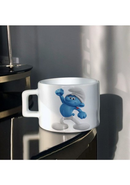 Luxury Çay-Kahve Güçlü Şirin Baskılı Süt Fincanı 1 Adet