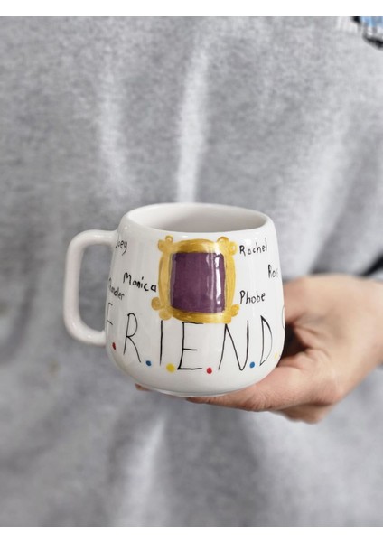 Luxury Friends Temalı El Yapımı & El Boyaması Seramik Kupa (240 Ml) 1 Adet