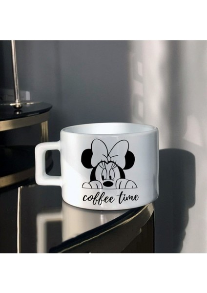 Luxury Minni Mause Coffee Time Tasarım Baskılı Çay-Kahve Fincanı 1 Adet