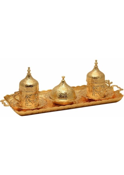Luxury Osmanlı Tulıp Türk Kahvesi Seti 2 Kişilik - Sarı CRST160 1 Adet