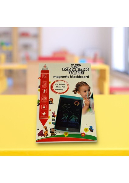 Luxury Hediyelik Renkli Writing Tablet LCD 8.5 Inç Kalemli Çizim Yazı Tahtası Not Yazma Eğitim Tableti 1 Adet