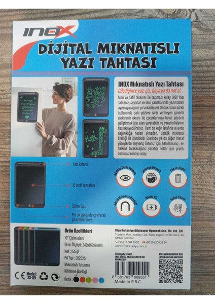 Luxury Dijital Mıknatıslı Yazı Tahtası 1 Adet